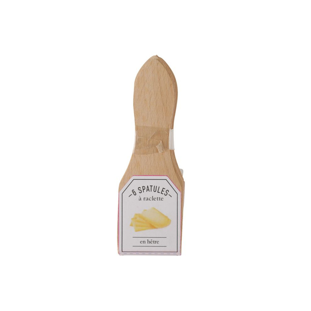 Spatules à raclette en bois hêtre lot de six