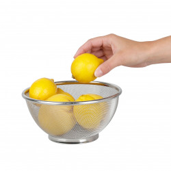 Corbeille ronde en inox avec maille D18cm
