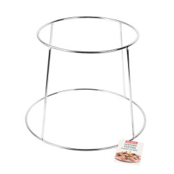 Support plateau à fruits de mer chromé D24.5x18.5cm