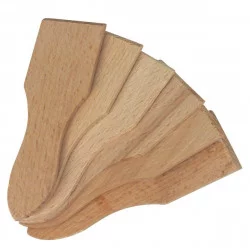 Spatules à raclette en bois hêtre lot de six