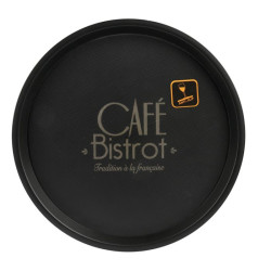PLATEAU BISTRO D35CM ANTIGLISSE PLASTIQU