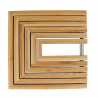 DESSOUS PLAT BAMBOU INOX CARRÉ 19X19CM