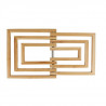 DESSOUS PLAT BAMBOU INOX CARRÉ 19X19CM
