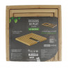 DESSOUS PLAT BAMBOU INOX CARRÉ 19X19CM