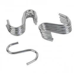 Set di 12 ganci cromati