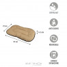 COUSSIN TAUPE GRIS REVERSIBLE 117X72CM F
