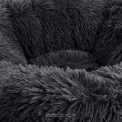 COUSSIN FLUFFY ANTHRACITE ROND APAISANT