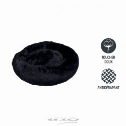 COUSSIN FLUFFY NOIR D75X24CM RD APAISANT