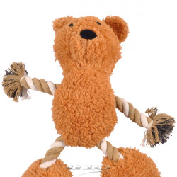 JOUET PELUCHE OURS POLYESTER + CORDE SO