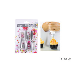 SET DE 5 DOUILLES INOX