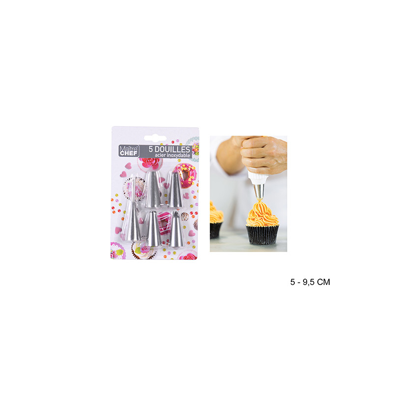 SET DE 5 DOUILLES INOX