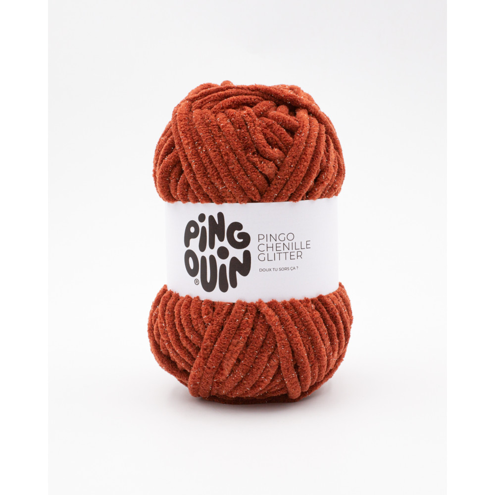 PINGO CHENILLE GLITTER ROUGE CUIVRE