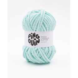 PINGO CHENILLE GLITTER VERT D'EAU