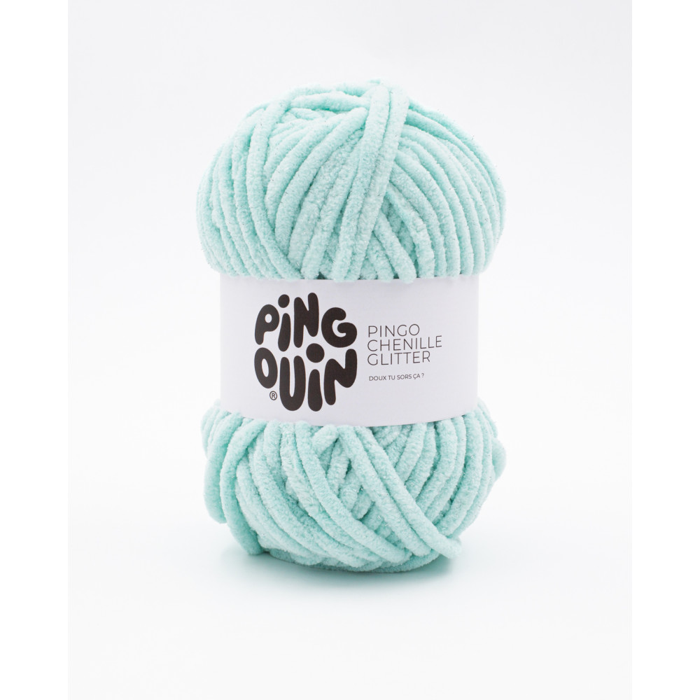 PINGO CHENILLE GLITTER VERT D'EAU