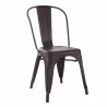 Chaise Dallas industrielle noir patiné or en métal l45xL52,50xH85cm Chaise Dallas industrielle noir patiné or en métal l45xL52,50xH85cm