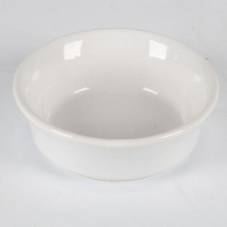 PLAT CREME BRULEE D12cm BLANC EN GRES