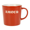 MUG GRÈS 30CL ROUGE "AMOUR"