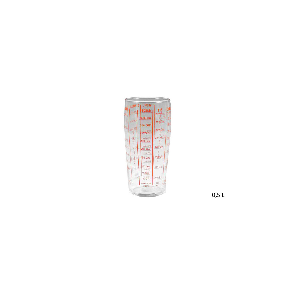VERRE DOSEUR EN VERRE 0.5L