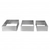 MOULE GATEAU X3 INOX CARR H5cm