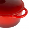COCOTTE FONTE OVALE 4L ROUGE INT BLC