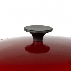 COCOTTE FONTE OVALE 4L ROUGE INT BLC