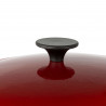 COCOTTE FONTE OVALE 4L ROUGE INT BLC