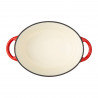 COCOTTE FONTE OVALE 4L ROUGE INT BLC