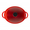 COCOTTE FONTE OVALE 4L ROUGE INT BLC