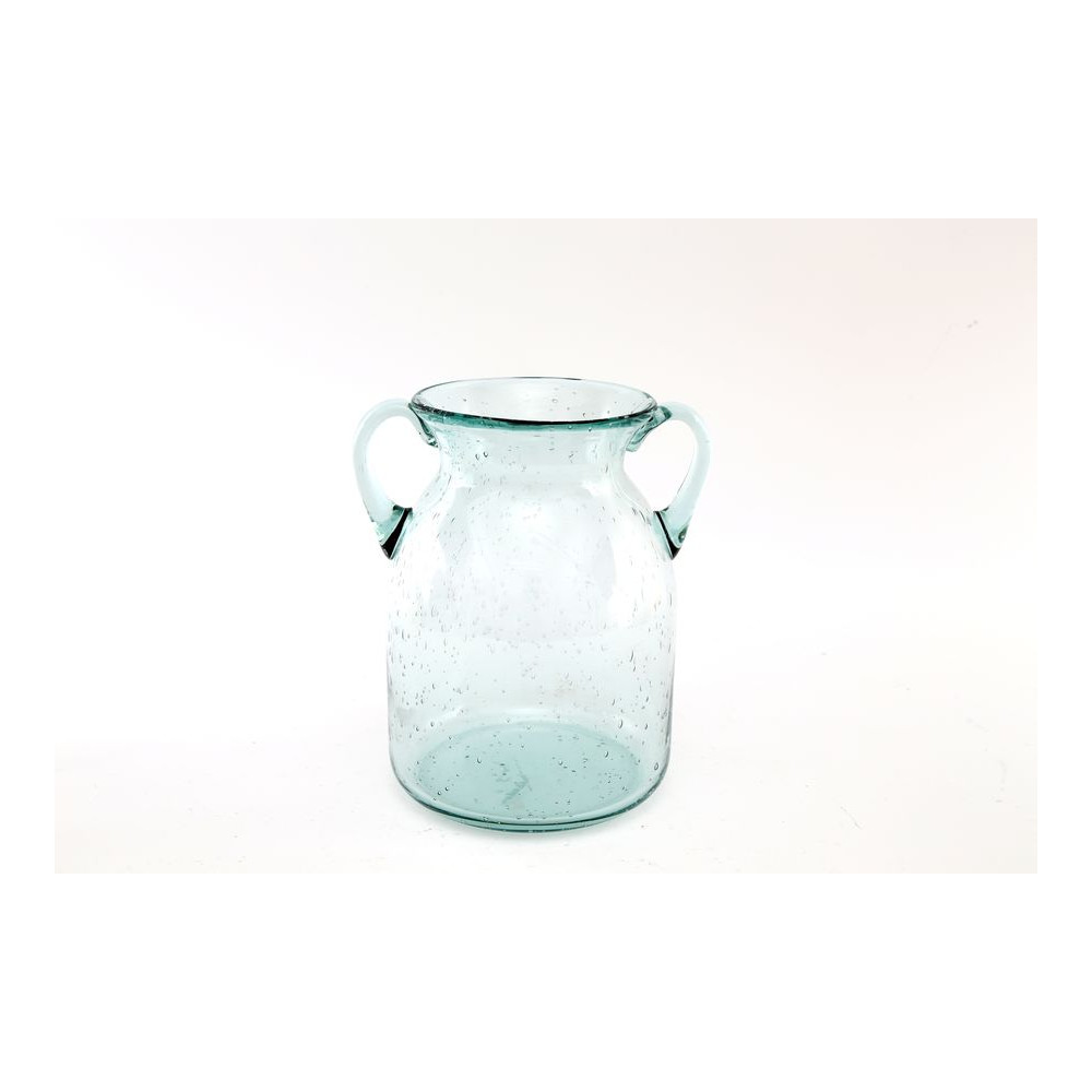 VASE TRANSPARENT AVEC ANSES 16X12CM