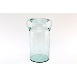 VASE TRANSPARENT AVEC ANSES 24X16CM