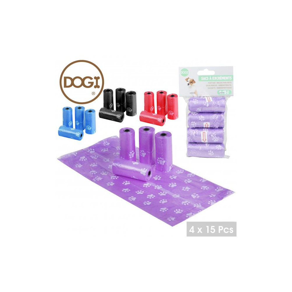 SAC A CROTTES X15 4 ROULEAUX COULEURS AS
