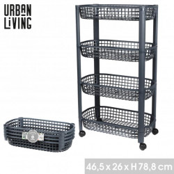 DESSERTE ANTHRACITE 4 NIVEAUX PLAST 46,