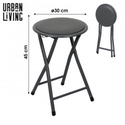 TABOURET PLIABLE PVC GRIS D30H45CM