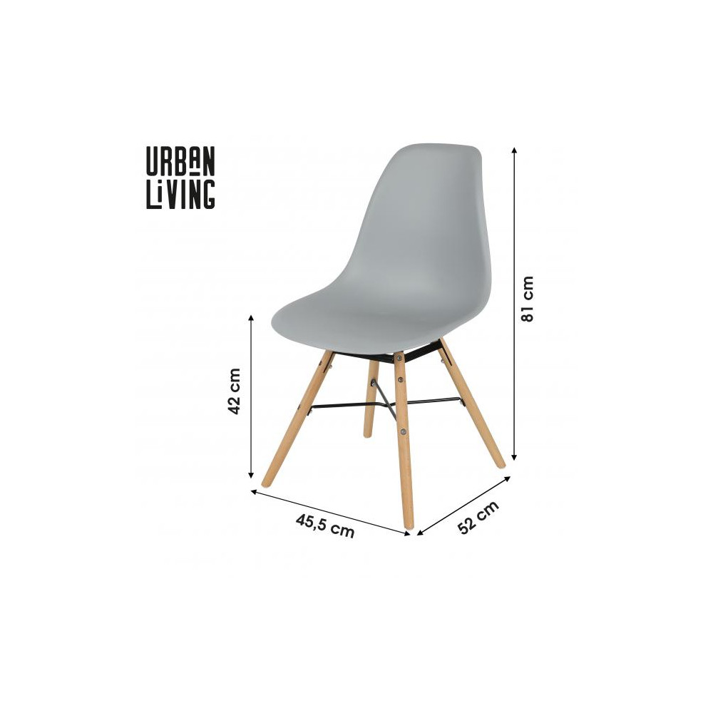 CHAISE "JENA" GRIS CLAIR 45,5X52XH42/81C