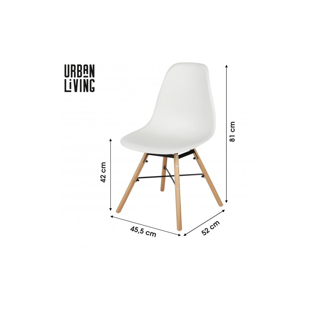 CHAISE "JENA" BLANCHE 45,5X52XH42/81CM