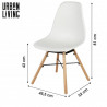 CHAISE "JENA" BLANCHE 45,5X52XH42/81CM
