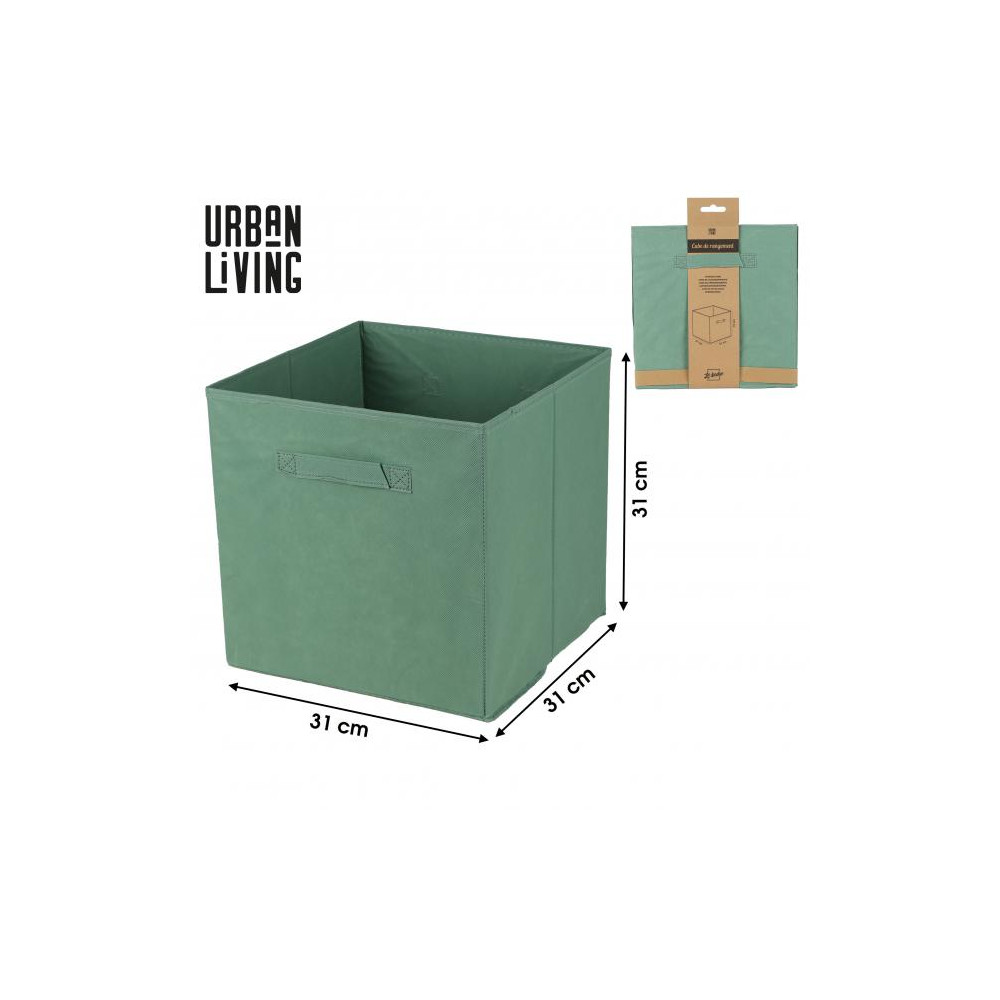 CUBE INTISSE VERT AMANDE 31X31CM