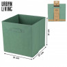 CUBE INTISSE VERT AMANDE 31X31CM