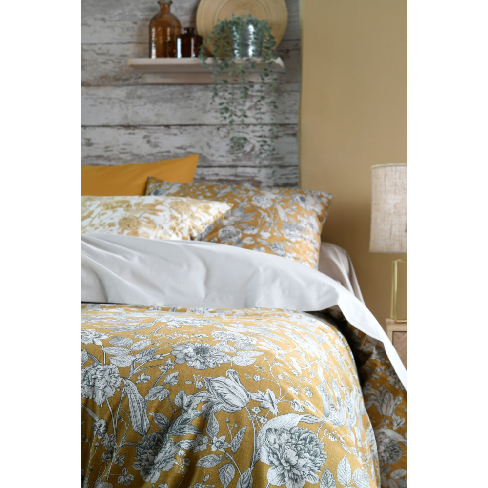 HOUSSE COUETTE JACINTHE 260X240 MOUTARDE
