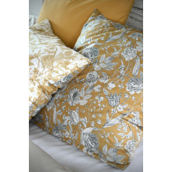 HOUSSE COUETTE JACINTHE 260X240 MOUTARDE