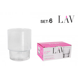 SET 6 VERRES BAS 325cc "HELEN" 7.7x7.7x