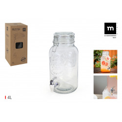 FONTAINE A BOISSON 4L en verre D14.5xH3