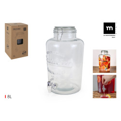 FONTAINE A BOISSON 8L EN VERRE D20xH35c