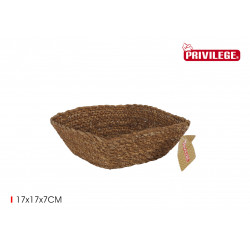 CORBEILLE EN JONC DE MER 17x17x7cm