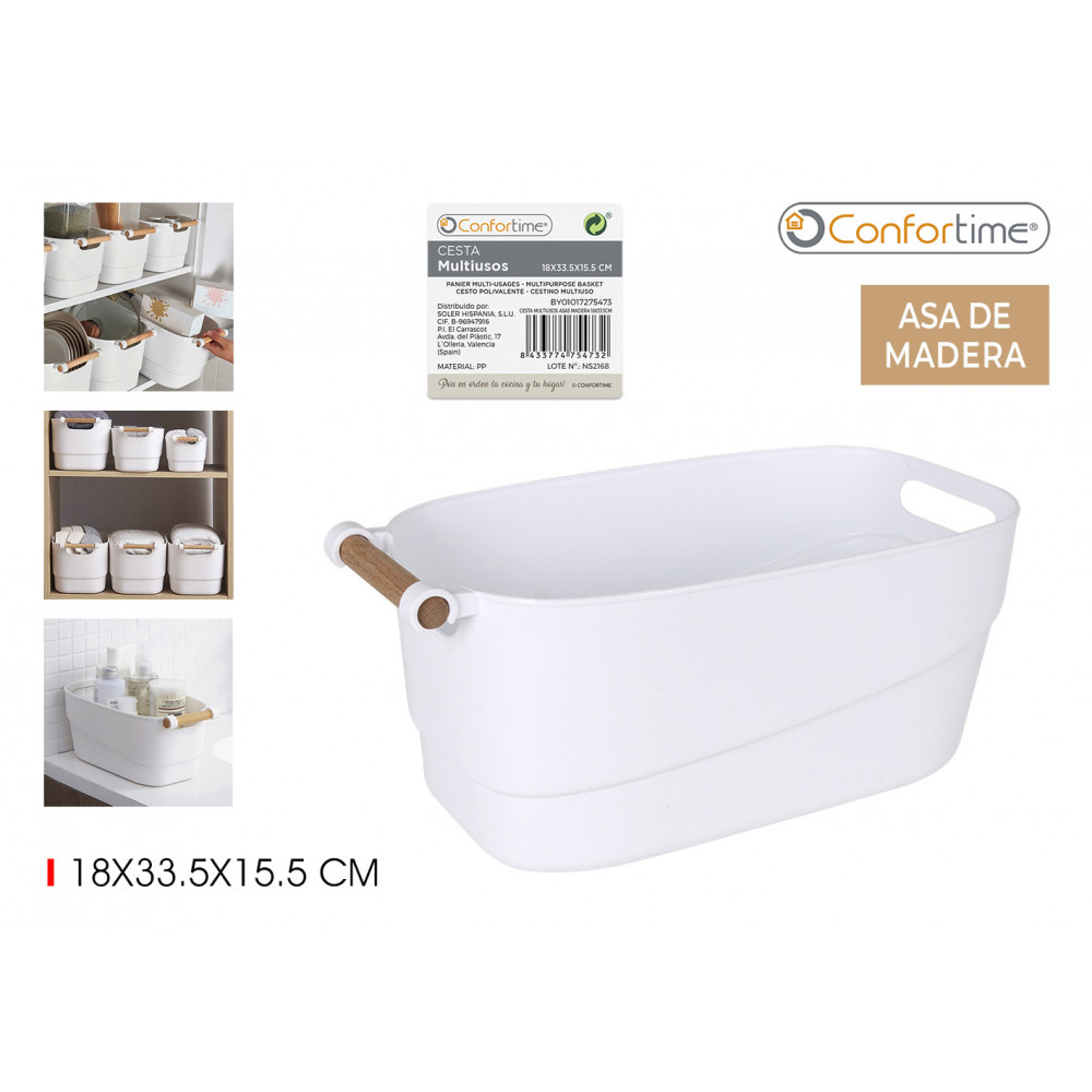 CORB PLAST 33.5x18.0x15 +POIGNEES BOIS CORB PLAST 33.5x18.0x15 +POIGNEES BOIS