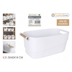 CORB PLAST 40.0x21.5x18 +POIGNEES BOIS