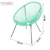 FAUTEUIL CABANA FILS MENTHE