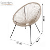 FAUTEUIL CABANA FILS TAUPE