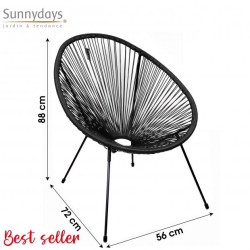 FAUTEUIL CABANA FILS NOIR