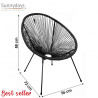 FAUTEUIL CABANA FILS NOIR